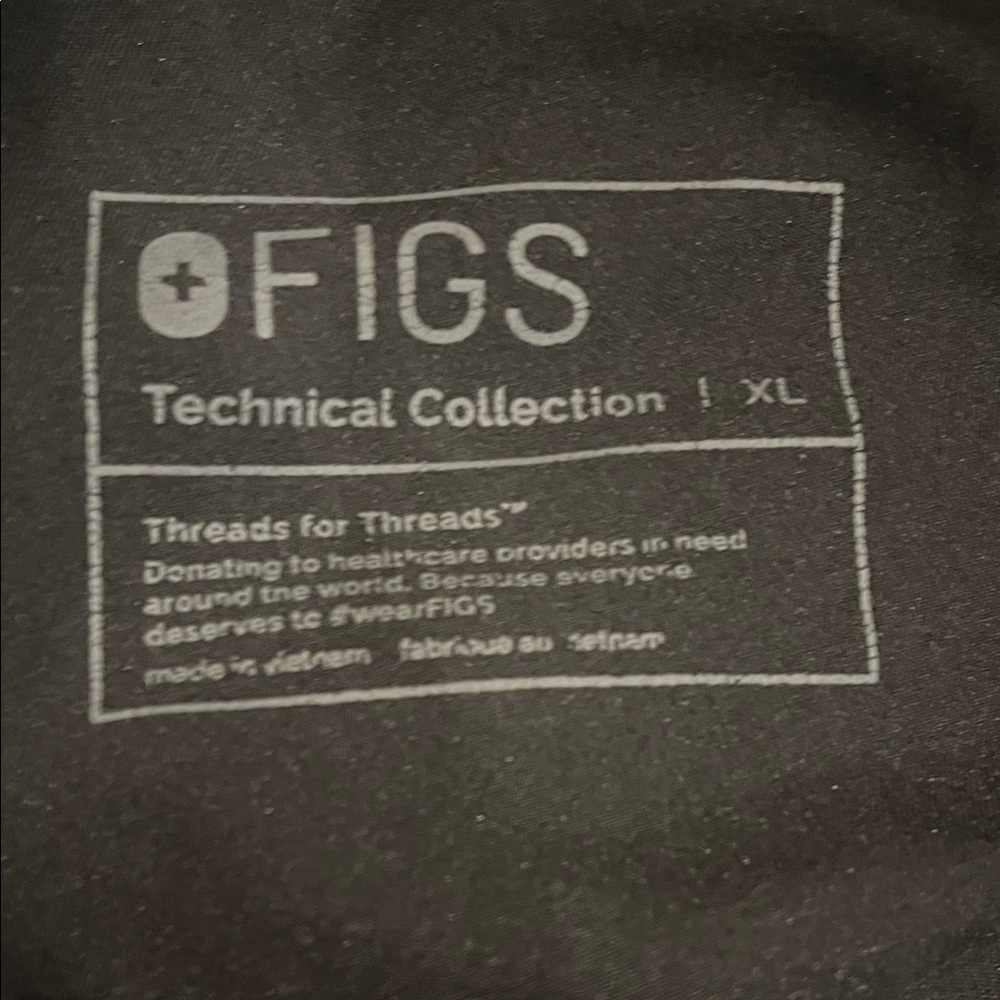 Figs Black Drawstring Pants - Picture 3 of 5